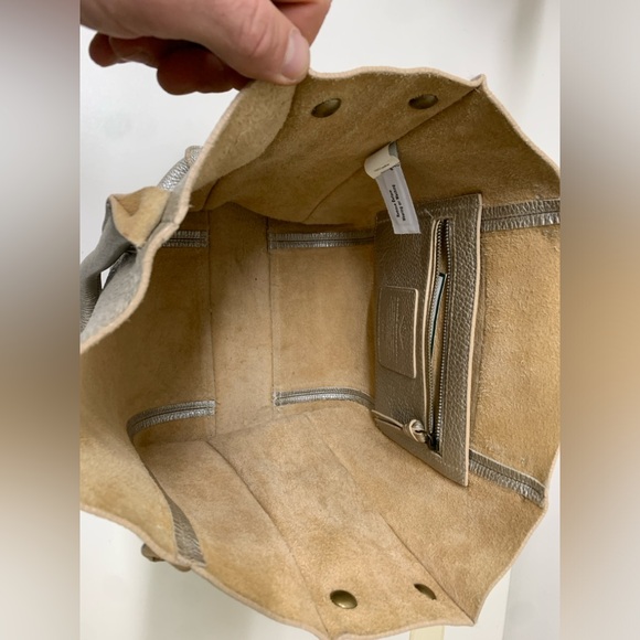 Borge Garveri for J.Crew Soft Metallic Pebbled Leather Tote Bag - Picture 9 of 16